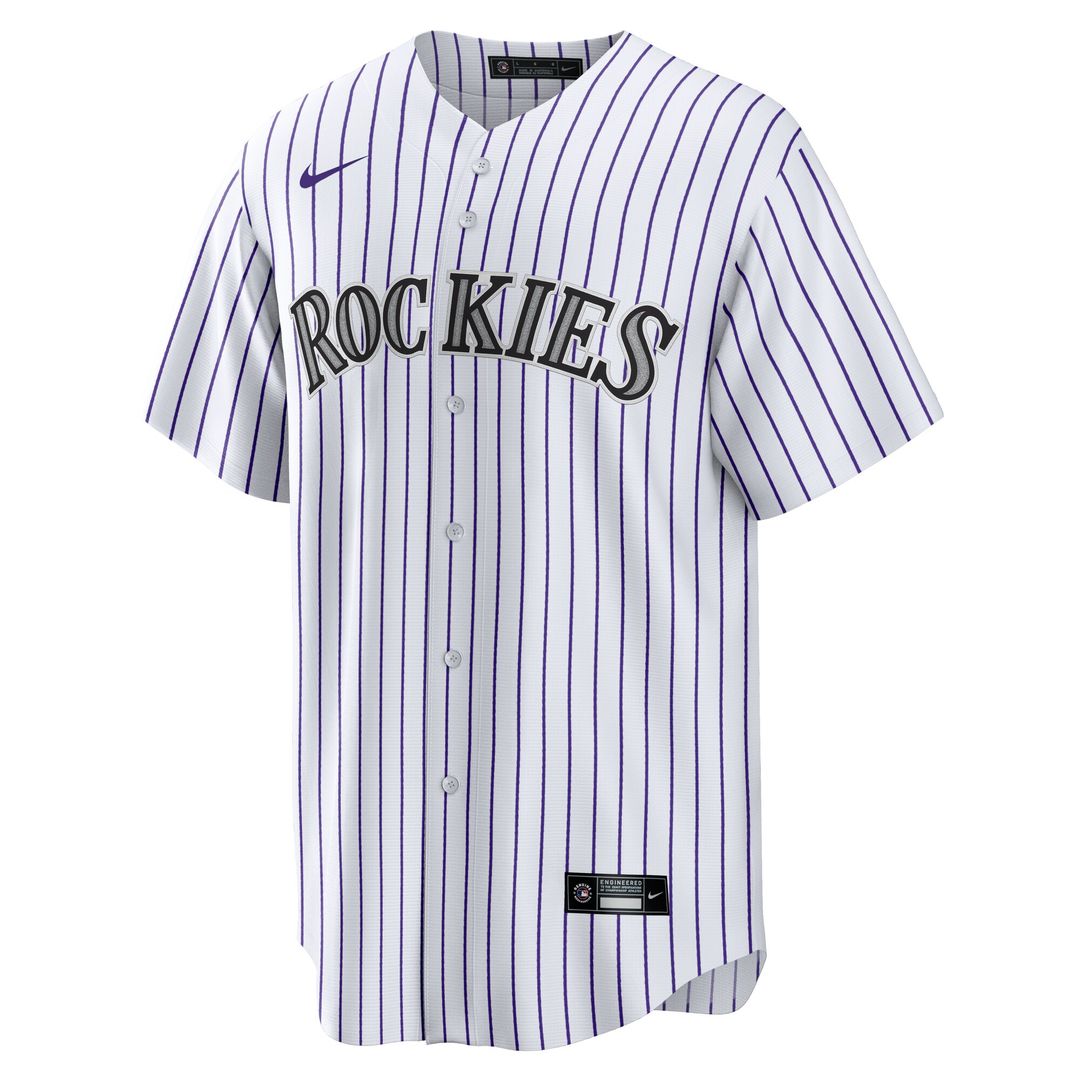 Colorado Rockies Tyler Freeman Nike Home Replica Jersey - White Team Jersey Sports Fan Apparel