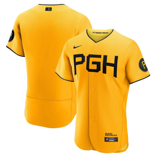 Pittsburgh Pirates Nike City Connect Authentic Jersey - Gold Team Jersey Sports Fan Apparel