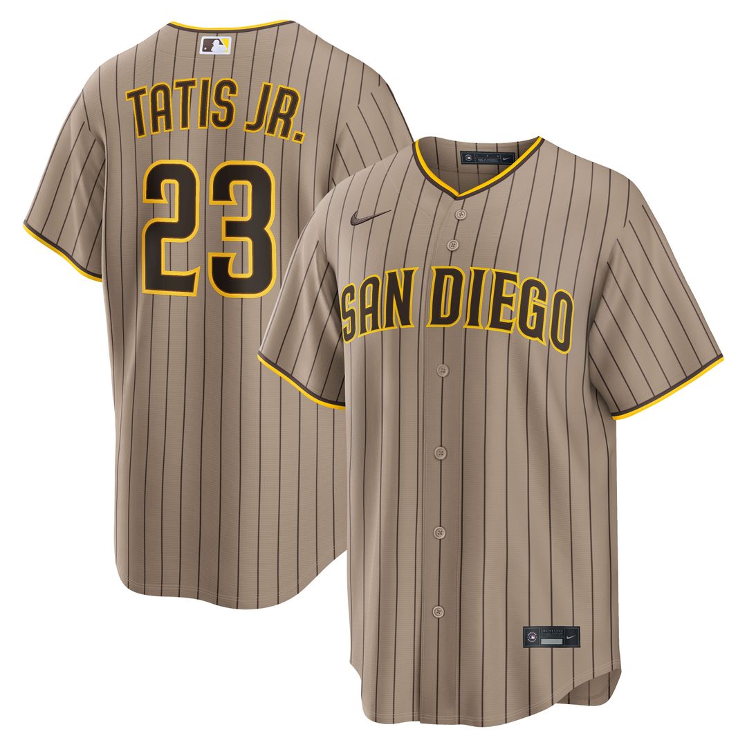 San Diego Padres Fernando Tatis Jr. Nike Alternate Replica Jersey - Sand Team Jersey Sports Fan Apparel