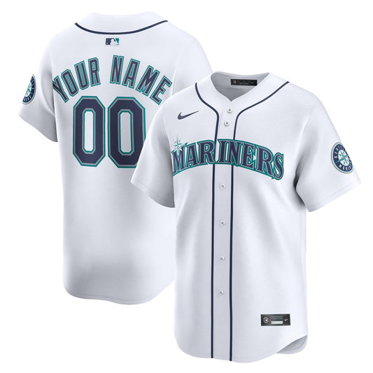 Seattle Mariners Nike Home Limited Custom Jersey - White Team Jersey Sports Fan Apparel