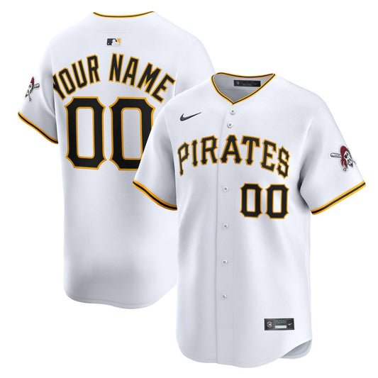 Pittsburgh Pirates Nike Home Limited Custom Jersey - White Team Jersey Sports Fan Apparel