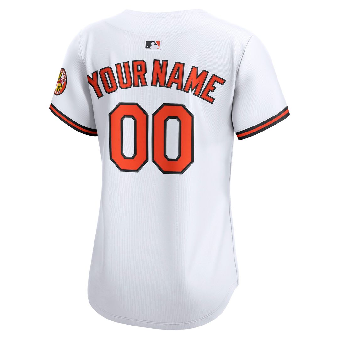 Baltimore Orioles Nike Women's Home Limited Custom Jersey - White Team Jersey Sports Fan Apparel