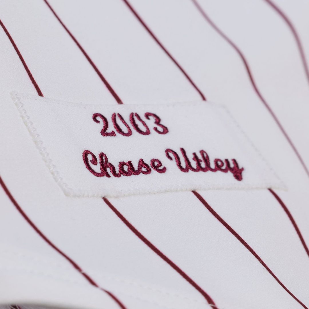 Philadelphia Phillies Chase Utley Mitchell & Ness 2003 Cooperstown Authentic Jersey - White Team Jersey Sports Fan Apparel