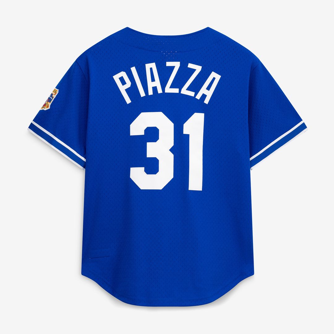 Los Angeles Dodgers Mike Piazza Mitchell & Ness Cooperstown Mesh Batting Practice Button - Up Jersey - Royal Team Jersey Sports Fan Apparel
