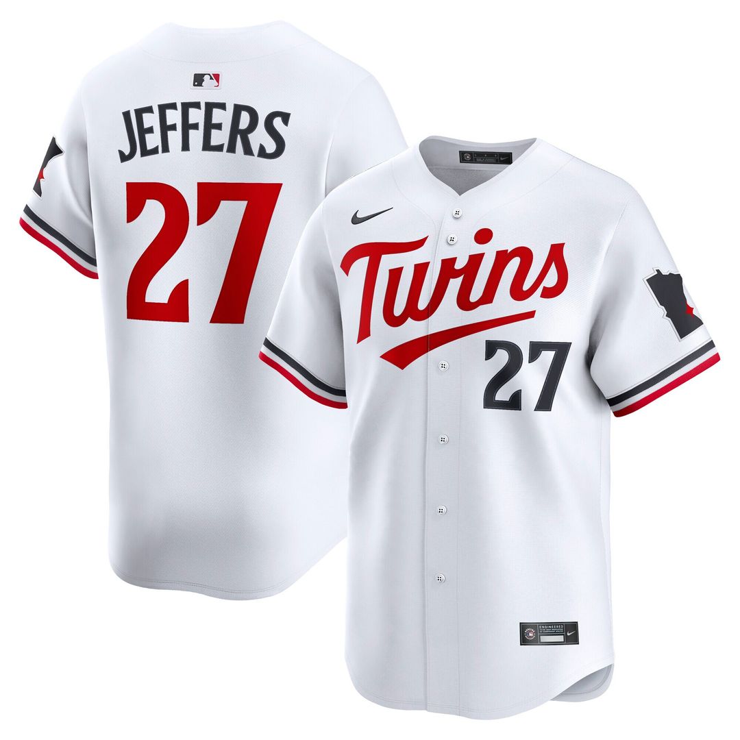 Minnesota Twins Ryan Jeffers Nike Home Limited Player Jersey - White Team Jersey Sports Fan Apparel