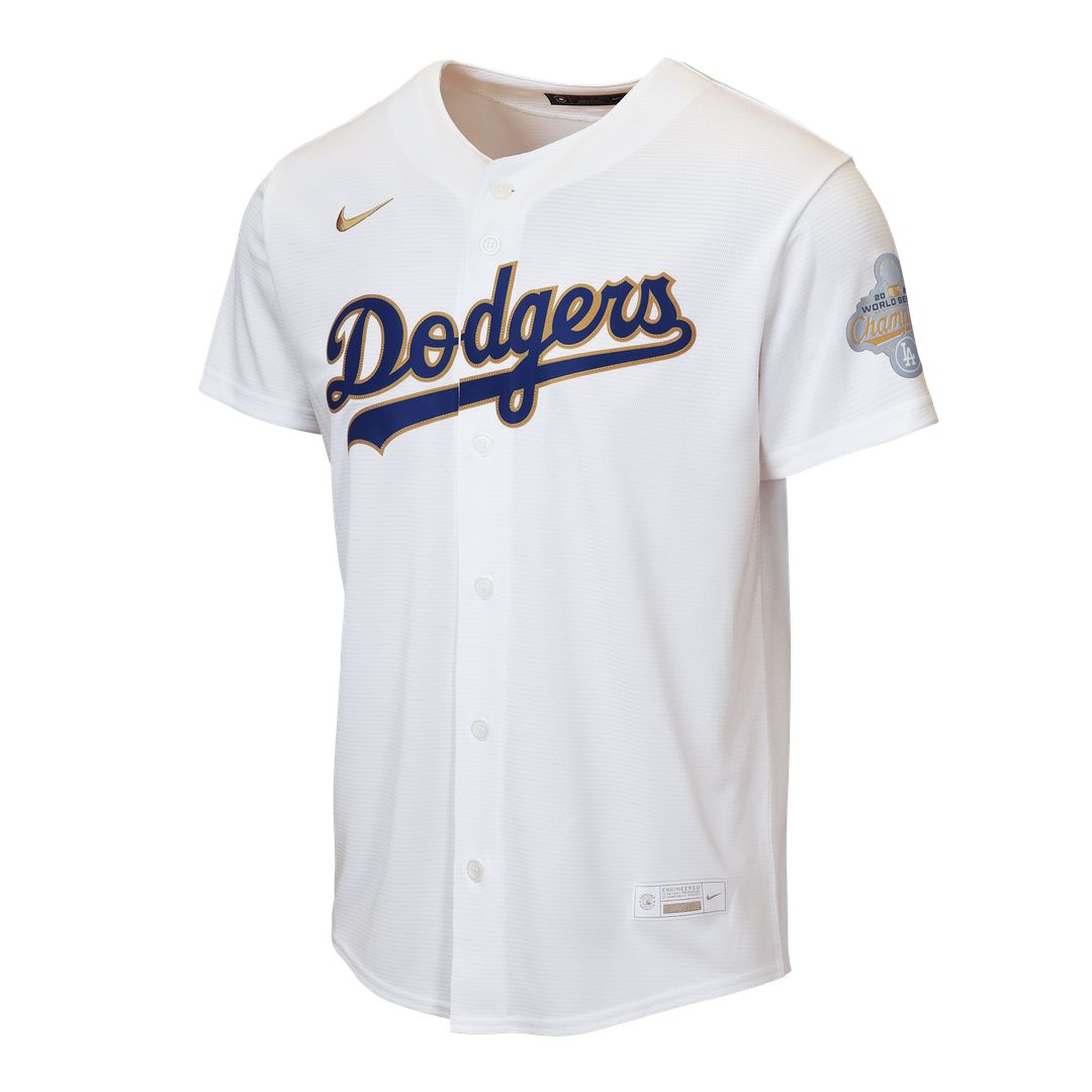 Los Angeles Dodgers Nike Youth 2026 Gold Collection Home Replica Jersey - White Team Jersey Sports Fan Apparel