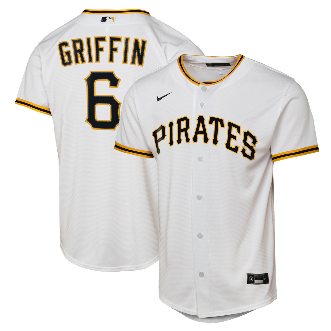 Pittsburgh Pirates Konnor Griffin Nike Youth Home Replica Jersey - White Team Jersey Sports Fan Apparel