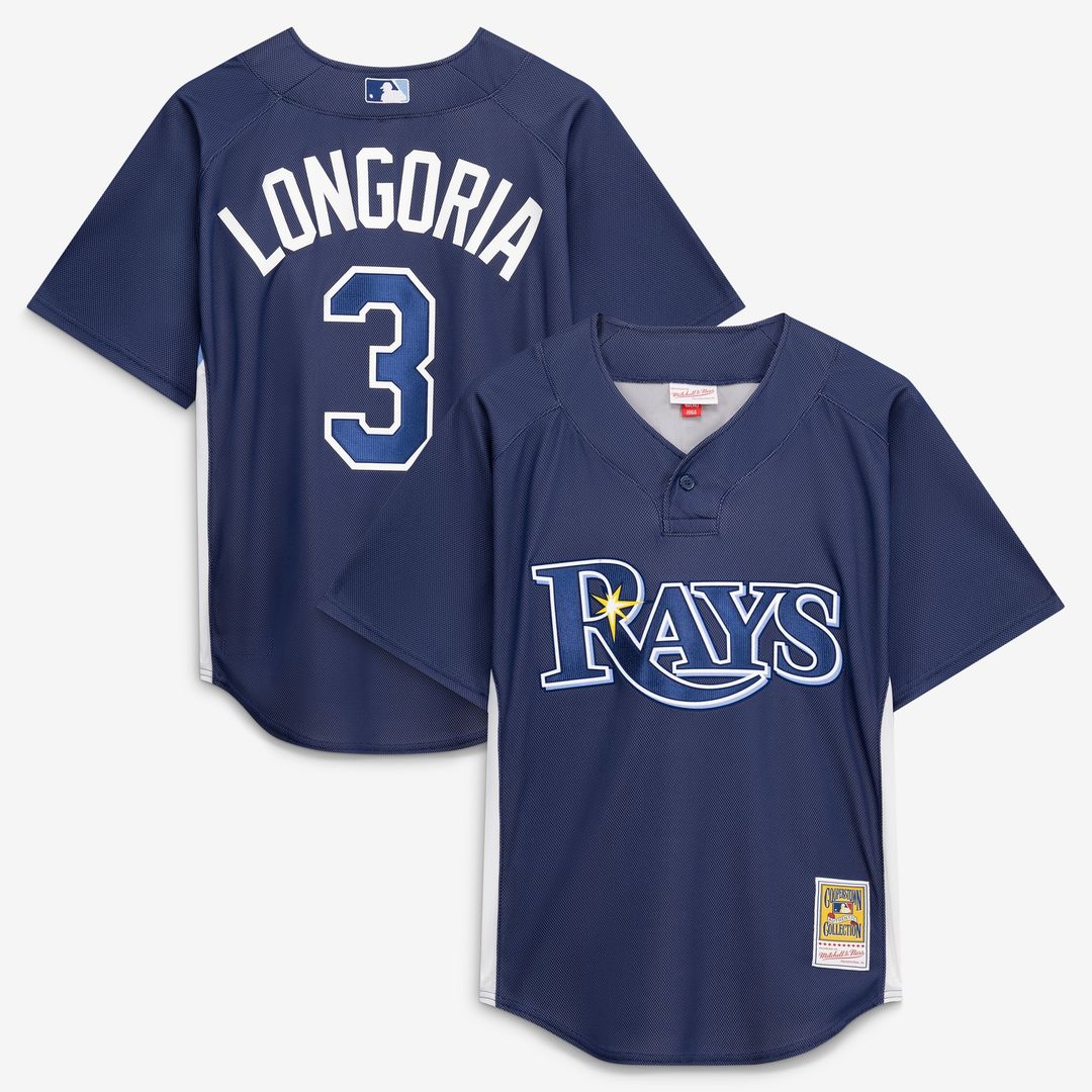 Tampa Bay Rays Evan Longoria Mitchell & Ness Authentic Batting Practice Jersey - Navy Team Jersey Sports Fan Apparel