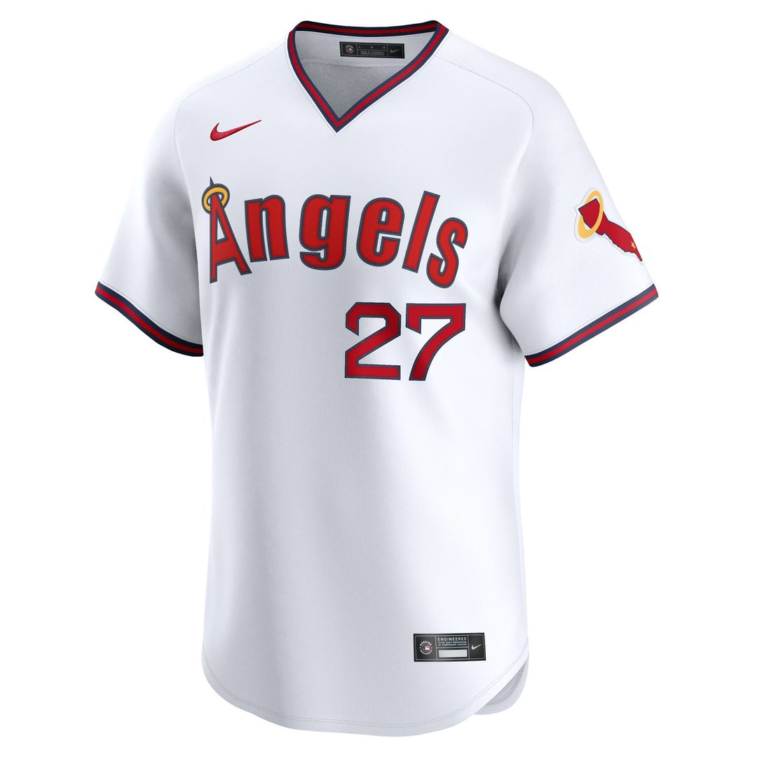 Los Angeles Angels Mike Trout Nike Alternate Limited Jersey - White Team Jersey Sports Fan Apparel