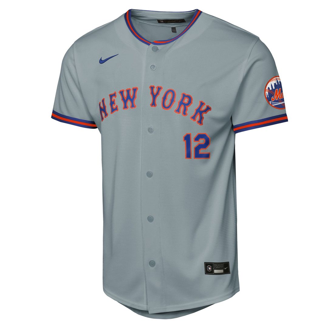 New York Mets Francisco Lindor Nike Youth Road Stadium Player Jersey - Gray Team Jersey Sports Fan Apparel