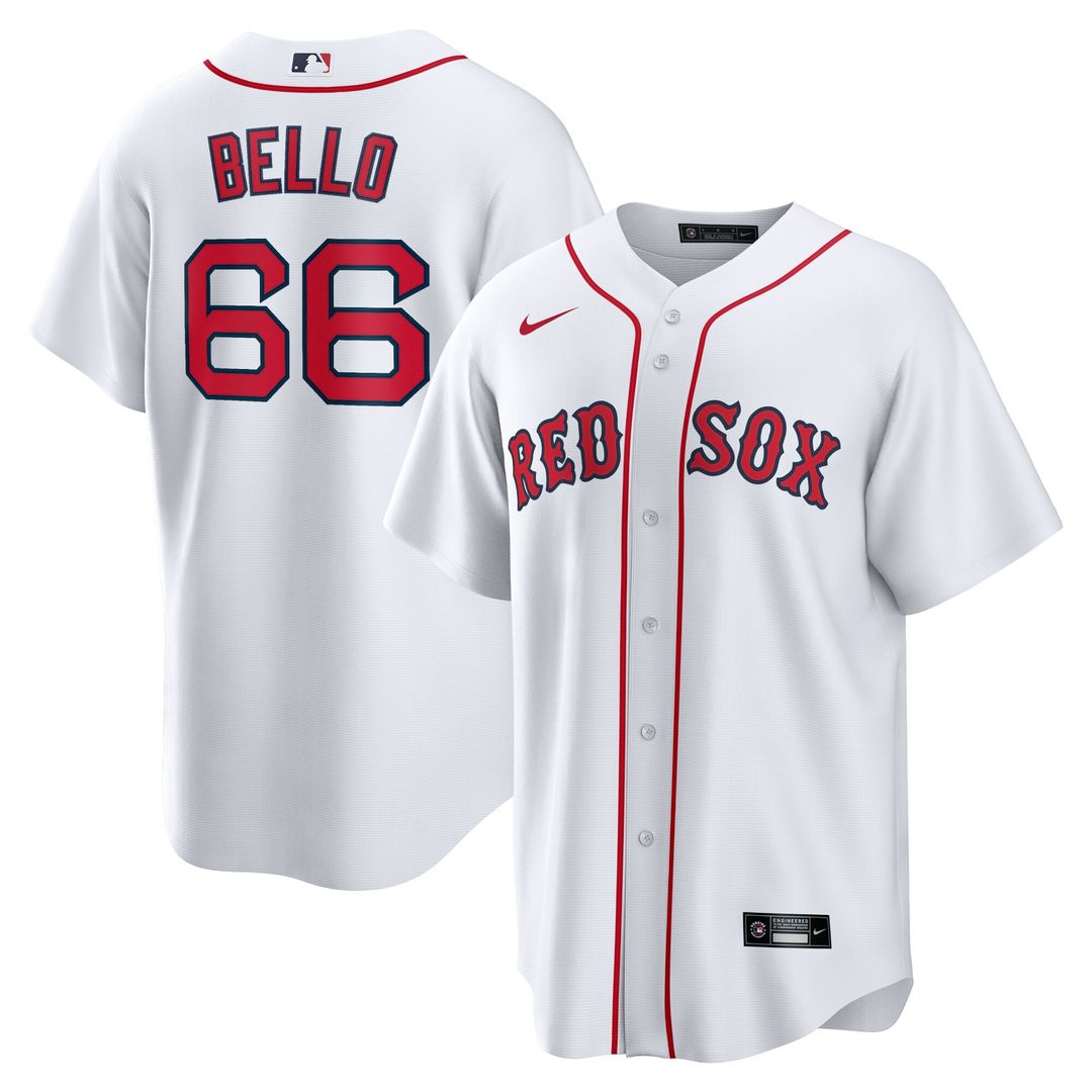 Boston Red Sox Brayan Bello Nike Home Replica Jersey - White Team Jersey Sports Fan Apparel
