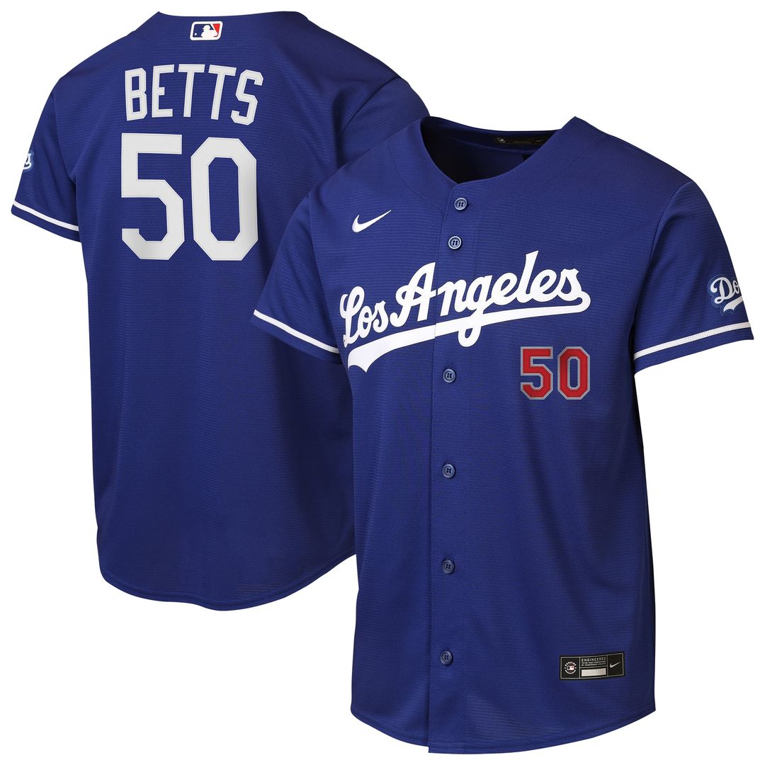 Los Angeles Dodgers Mookie Betts Nike Youth Alternate Stadium Jersey - Royal Team Jersey Sports Fan Apparel