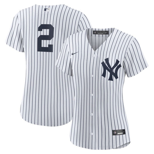 New York Yankees Derek Jeter Nike Women's Home Replica Player Jersey - White/Navy Team Jersey Sports Fan Apparel