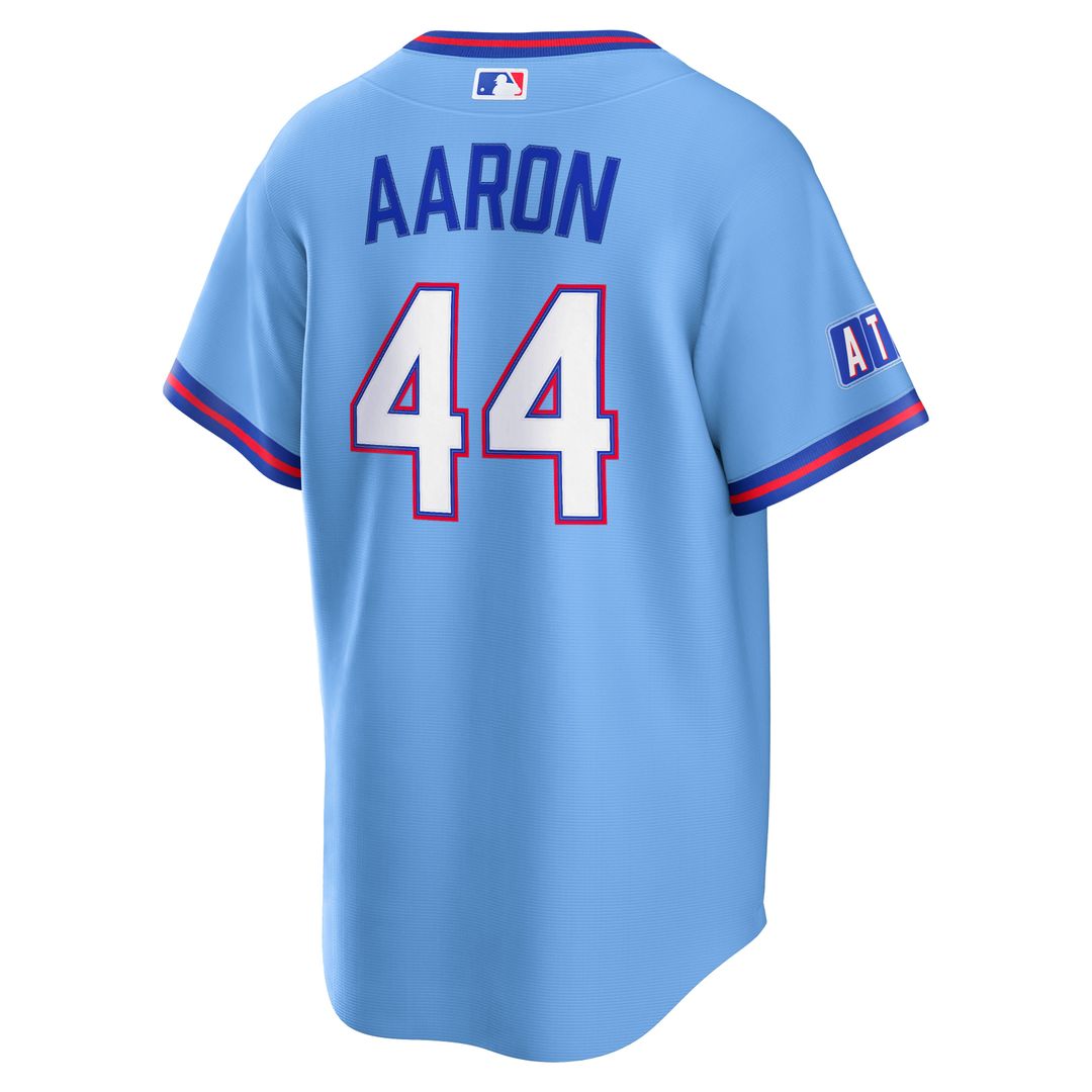 Atlanta Braves Hank Aaron Nike 2026 City Connect Stadium Jersey - Powder Blue Team Jersey Sports Fan Apparel