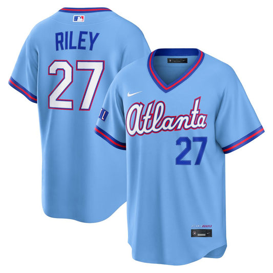 Atlanta Braves Austin Riley Nike 2026 City Connect Stadium Jersey - Powder Blue Team Jersey Sports Fan Apparel