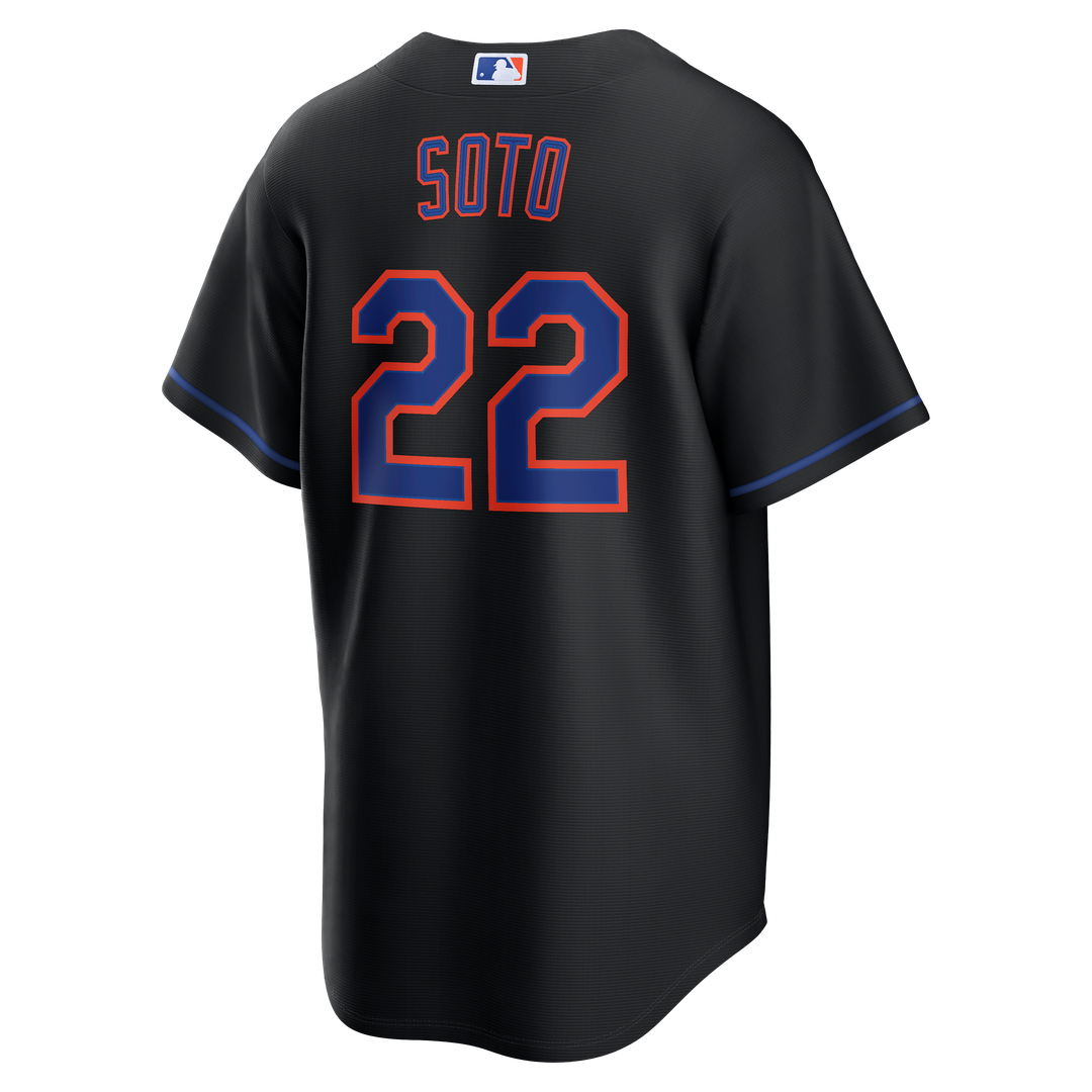 New York Mets Juan Soto Nike Alternate Replica Jersey - Black Team Jersey Sports Fan Apparel