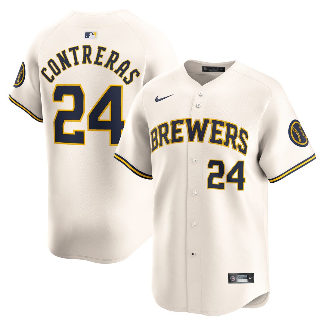 Milwaukee Brewers William Contreras Nike Home Limited Player Jersey - Cream Team Jersey Sports Fan Apparel