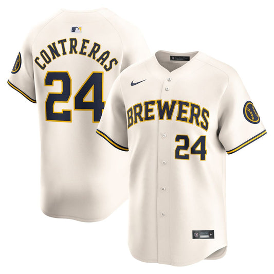 Milwaukee Brewers William Contreras Nike Home Limited Player Jersey - Cream Team Jersey Sports Fan Apparel