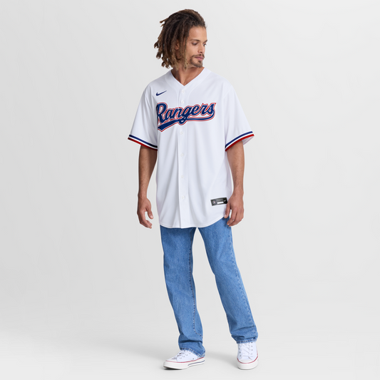 Texas Rangers Jake Burger Nike Home Replica Jersey - White Team Jersey Sports Fan Apparel