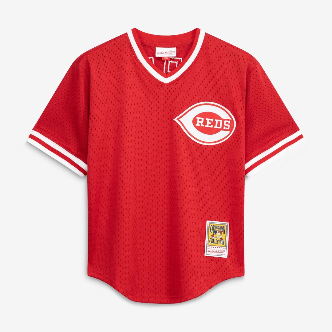 Cincinnati Reds Barry Larkin Mitchell & Ness Authentic Batting Practice Jersey - Red Team Jersey Sports Fan Apparel