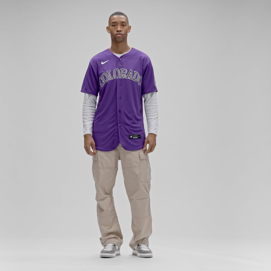 Colorado Rockies Nike Alternate Authentic Jersey - Purple Team Jersey Sports Fan Apparel