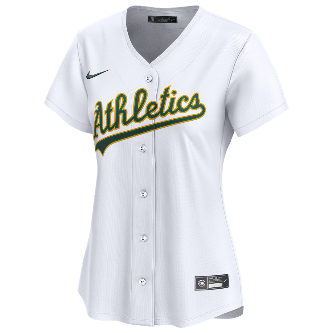 Athletics Nike Women's Home Replica Team Jersey - White Team Jersey Sports Fan Apparel