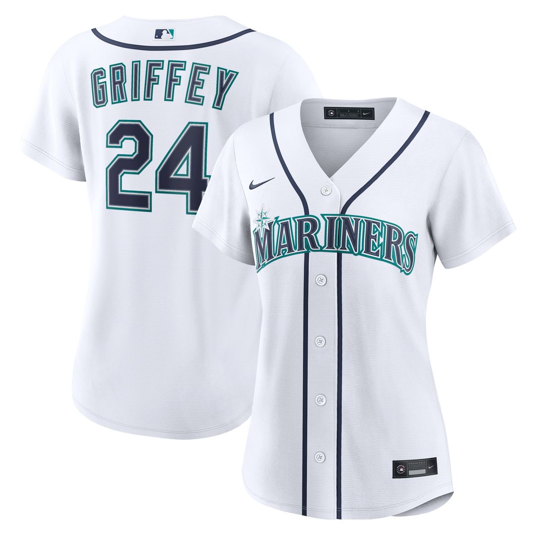 Seattle Mariners Ken Griffey Jr. Nike Women's Home Replica Jersey - White Team Jersey Sports Fan Apparel
