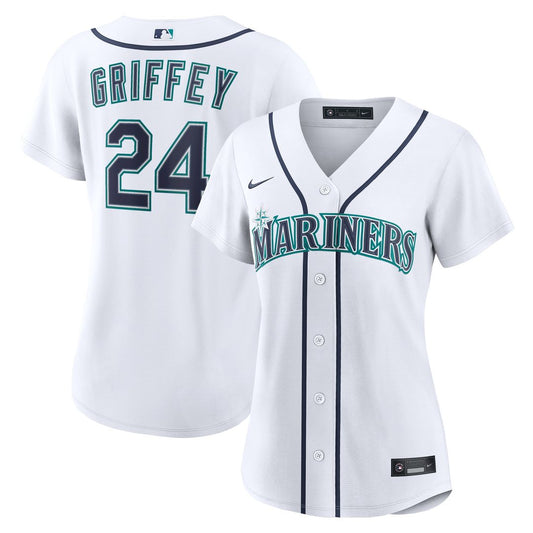 Seattle Mariners Ken Griffey Jr. Nike Women's Home Replica Jersey - White Team Jersey Sports Fan Apparel