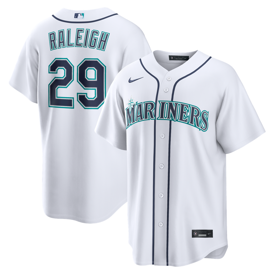 Seattle Mariners Cal Raleigh Nike Home Replica Jersey - White Team Jersey Sports Fan Apparel