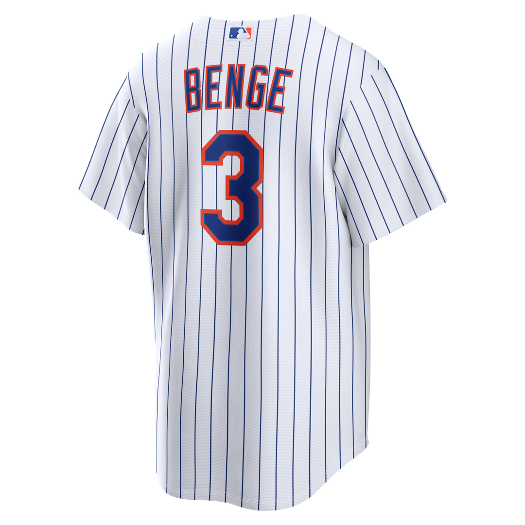New York Mets Carson Benge Nike Home Replica Jersey - White Team Jersey Sports Fan Apparel