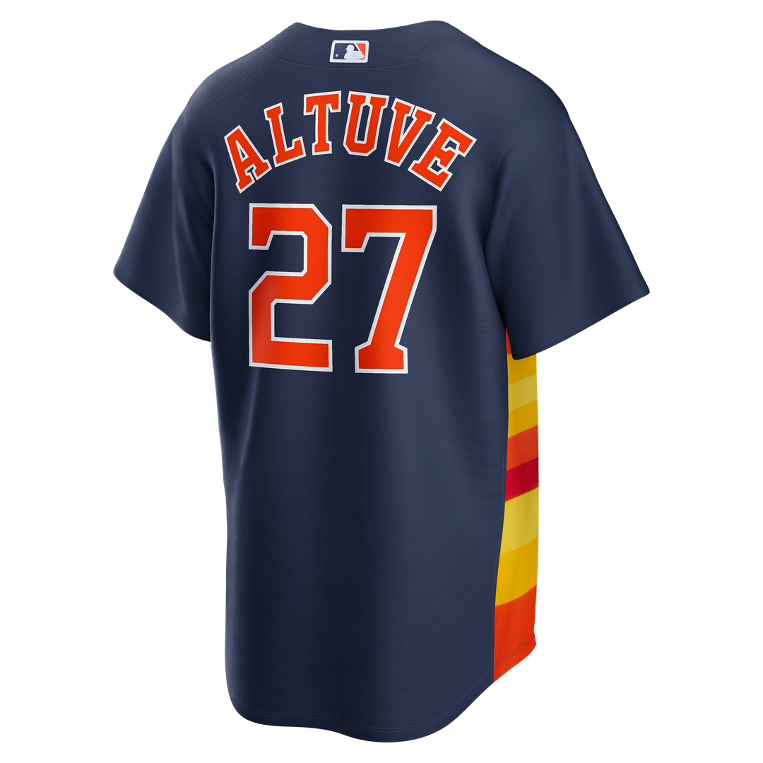 Houston Astros Jose Altuve Nike Alternate 2 Replica Jersey - Navy Team Jersey Sports Fan Apparel