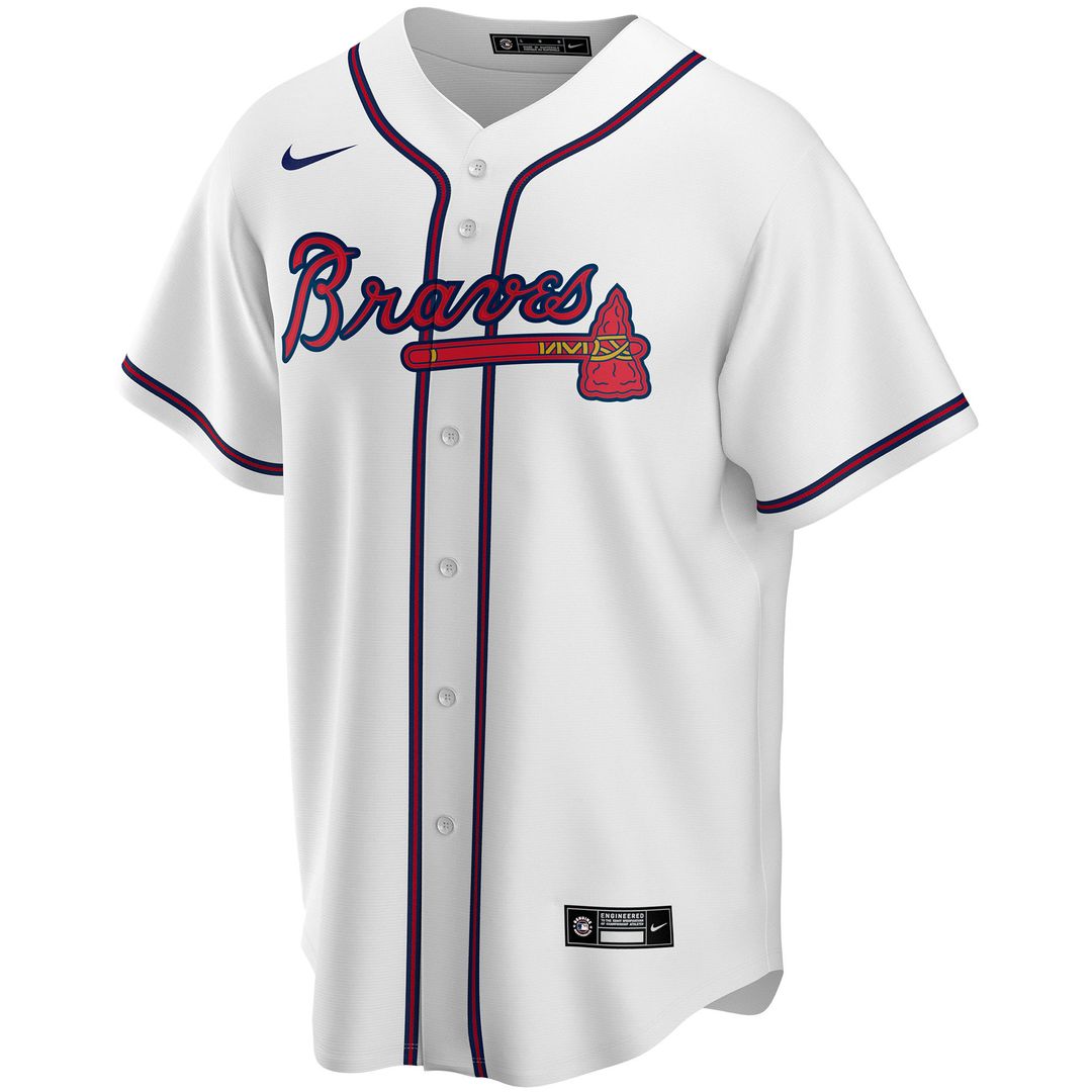 Atlanta Braves Nike Home Replica Custom Jersey - White Team Jersey Sports Fan Apparel
