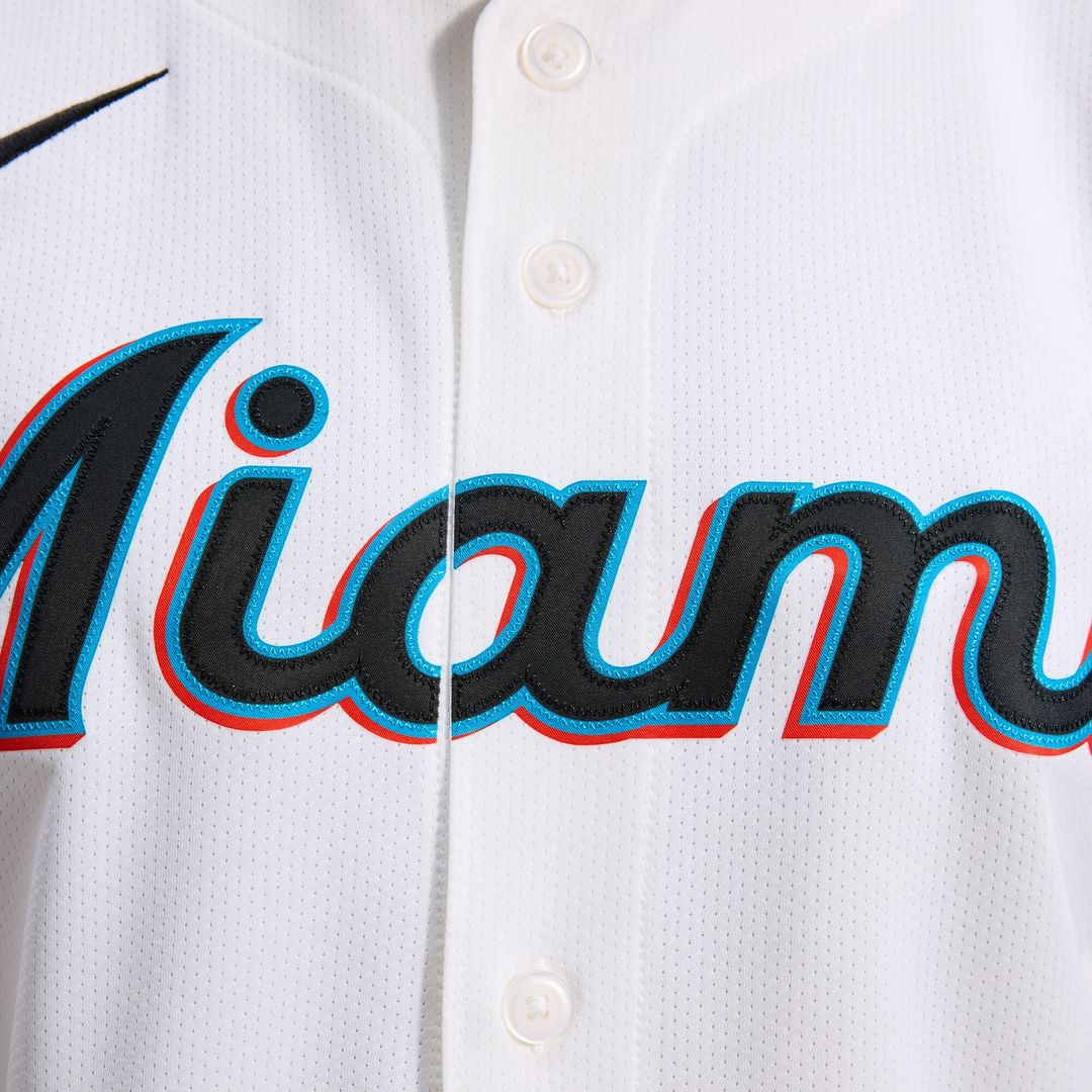 Miami Marlins Nike Home Limited Jersey - White Team Jersey Sports Fan Apparel