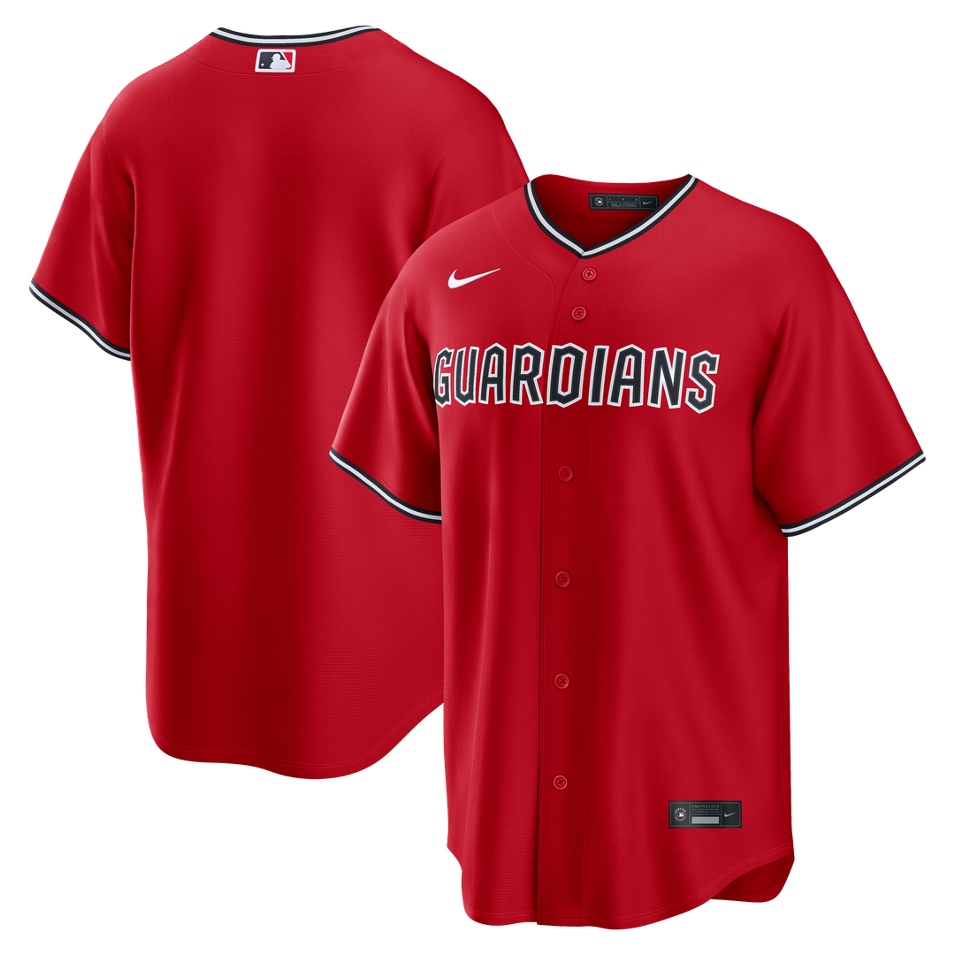 Cleveland Guardians Nike Alternate Replica Jersey - Red Team Jersey Sports Fan Apparel