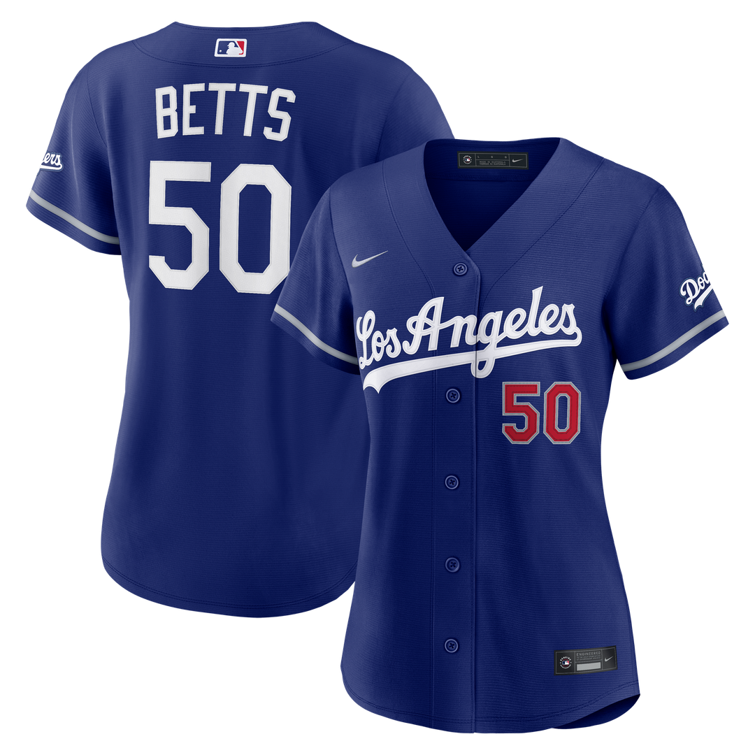 Los Angeles Dodgers Mookie Betts Nike Women's Alternate Stadium Jersey - Royal Team Jersey Sports Fan Apparel
