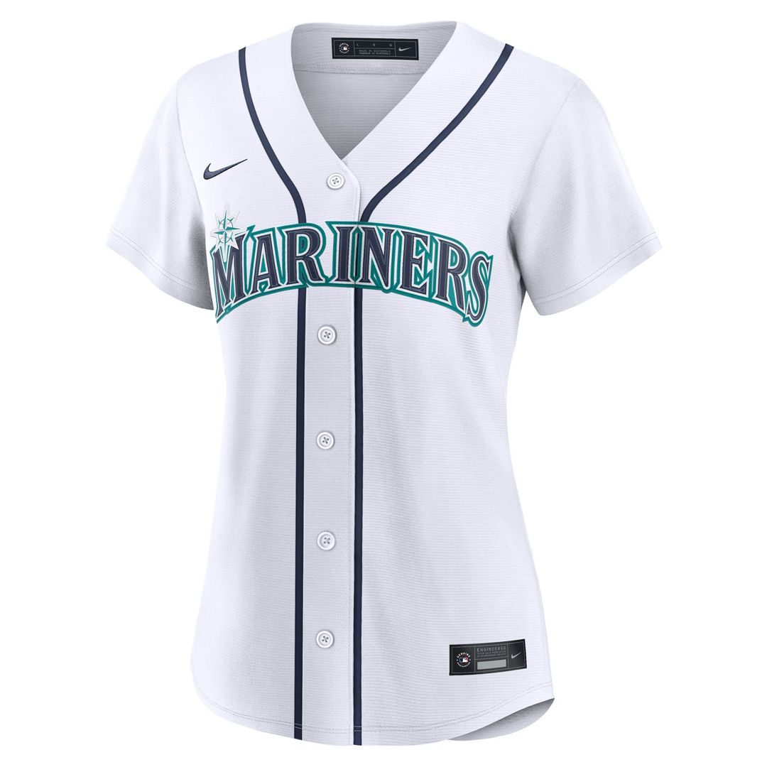 Seattle Mariners Nike Women's Home Replica Custom Jersey - White Team Jersey Sports Fan Apparel