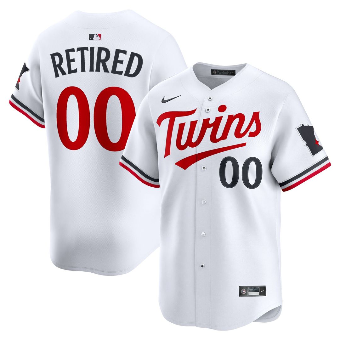 Minnesota Twins Nike Home Limited Pick - A - Player Retired Roster Jersey - White Team Jersey Sports Fan Apparel
