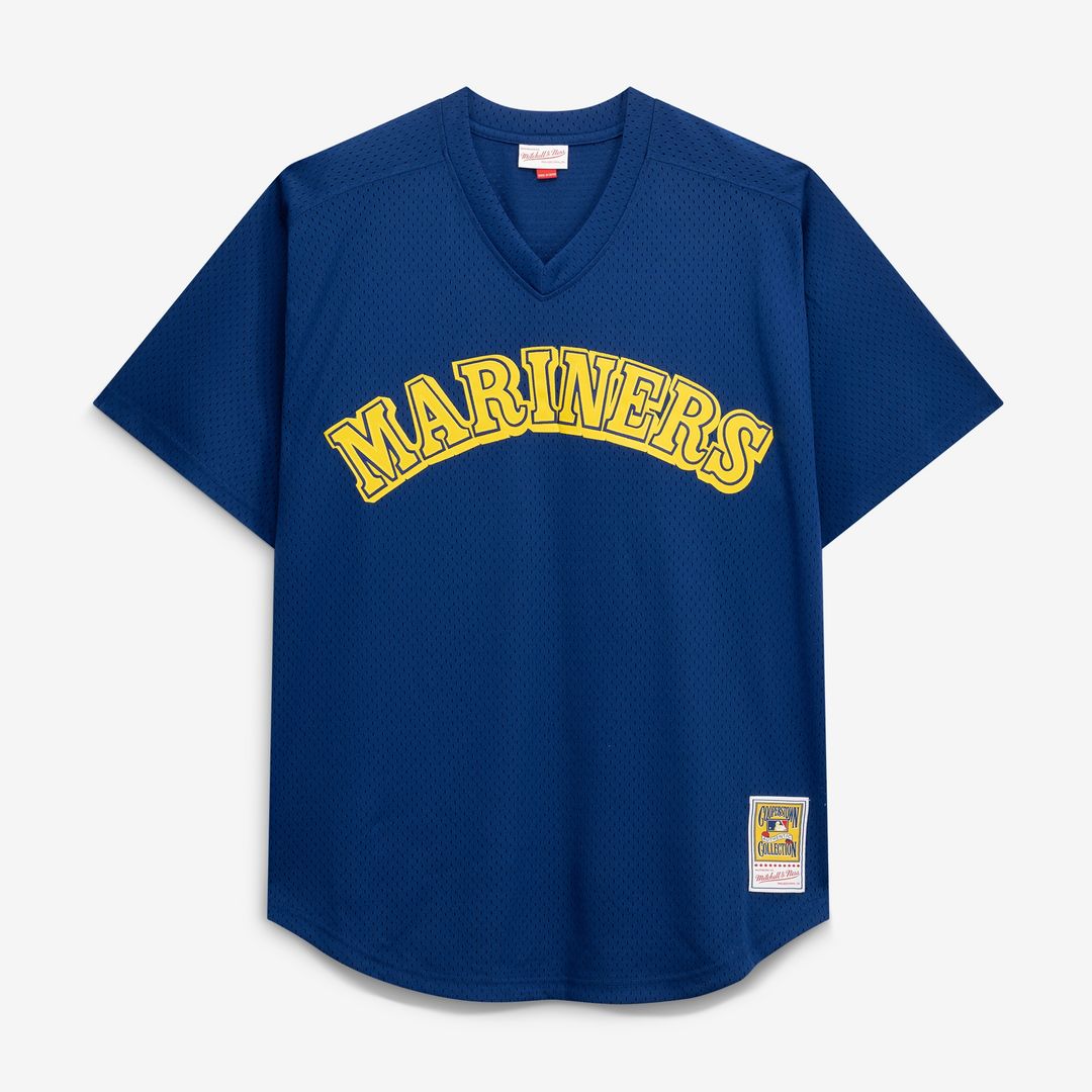 Seattle Mariners Mitchell & Ness Big & Tall Cooperstown Mesh Batting Practice Jersey - Navy Team Jersey Sports Fan Apparel