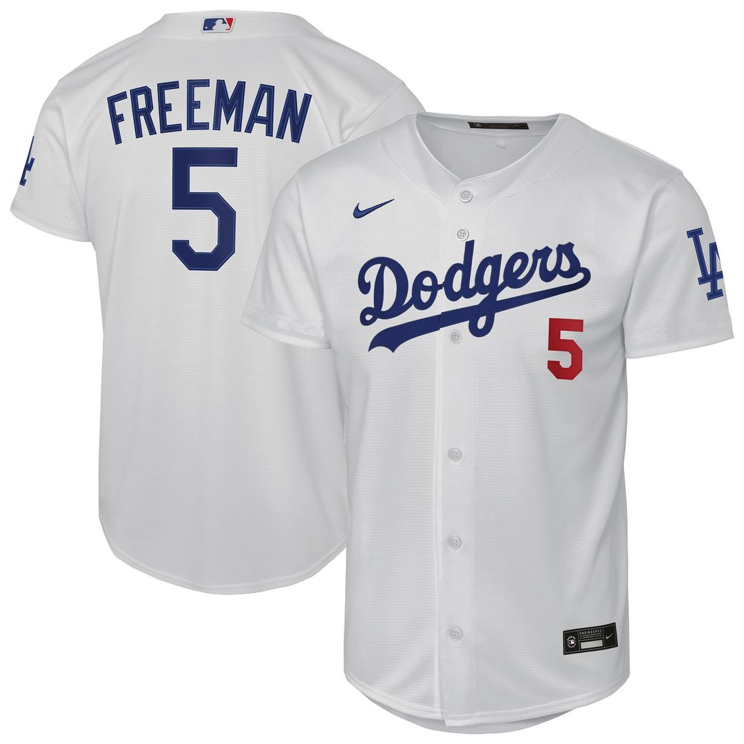 Los Angeles Dodgers Freddie Freeman Nike Youth Home Stadium Jersey - White Team Jersey Sports Fan Apparel