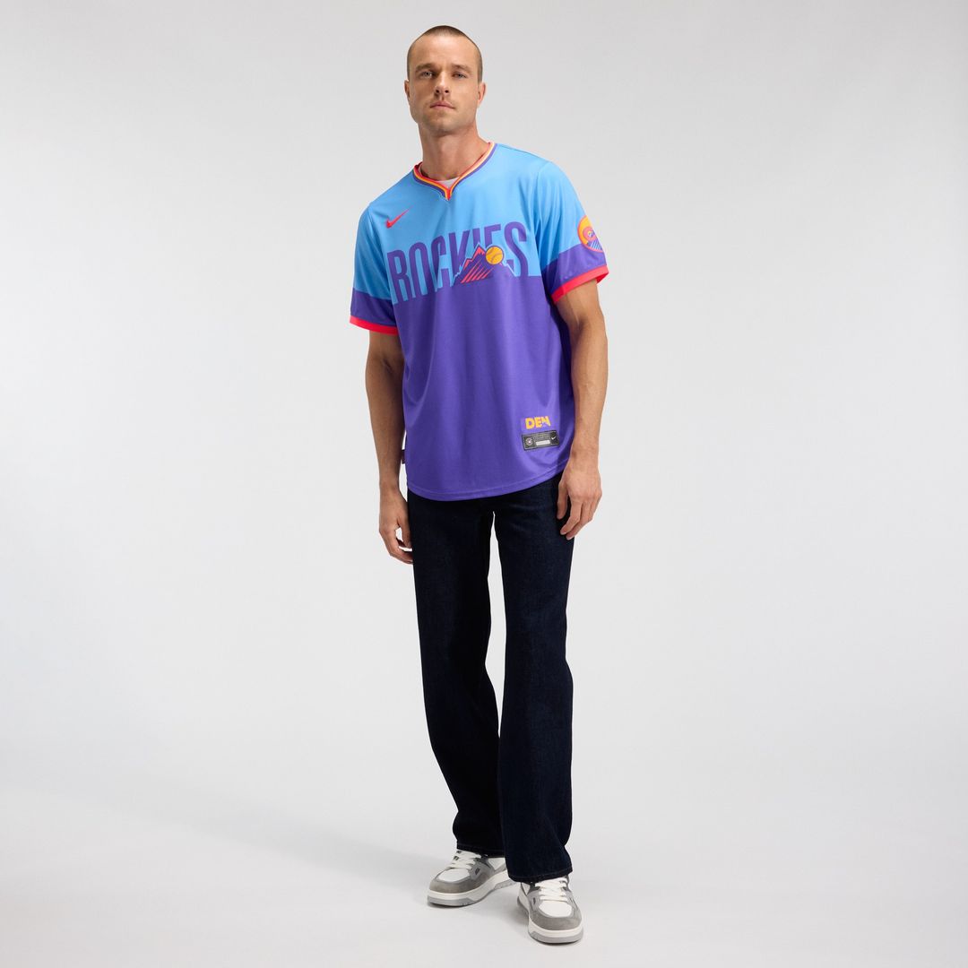 Colorado Rockies Nike 2025 City Connect Limited Jersey - Purple/Light Blue Team Jersey Sports Fan Apparel