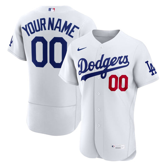 Los Angeles Dodgers Nike Home Authentic Custom Jersey - White Team Jersey Sports Fan Apparel