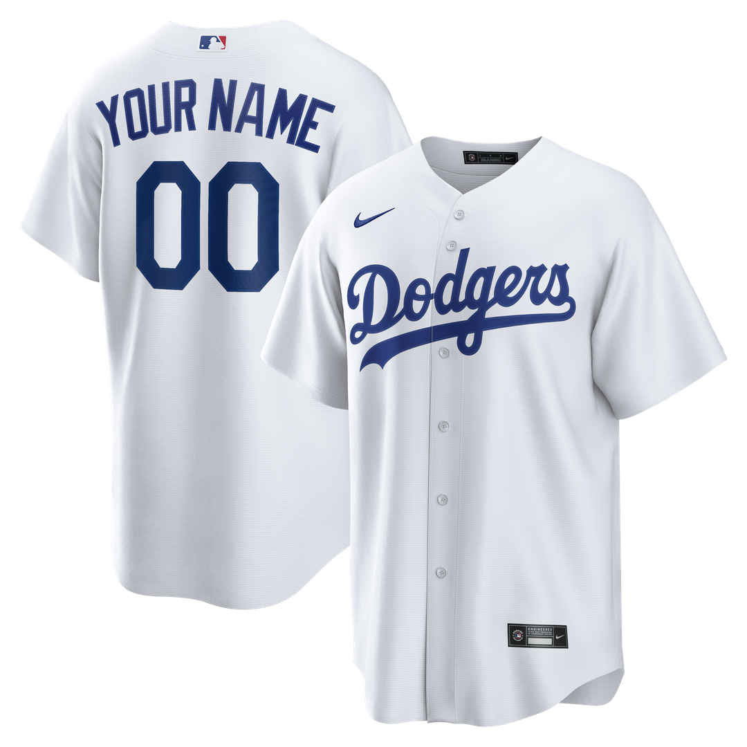 Los Angeles Dodgers Nike Home Replica Custom Jersey - White Team Jersey Sports Fan Apparel