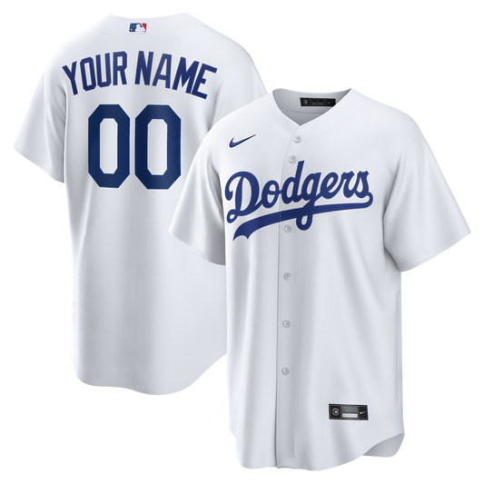 Los Angeles Dodgers Nike Home Replica Custom Jersey - White Team Jersey Sports Fan Apparel