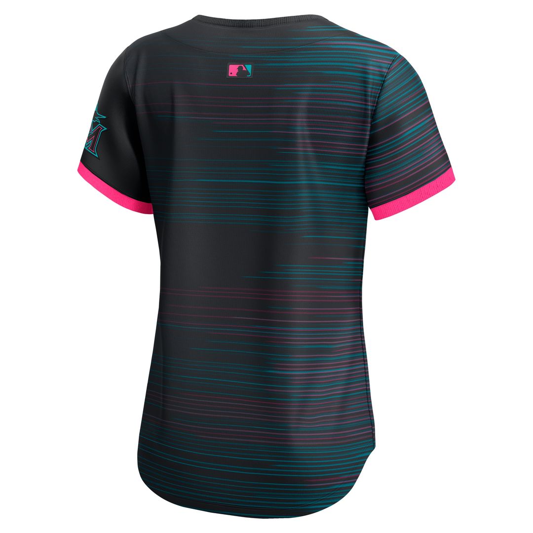 Miami Marlins Nike Women's 2025 City Connect Limited Jersey - Black Team Jersey Sports Fan Apparel
