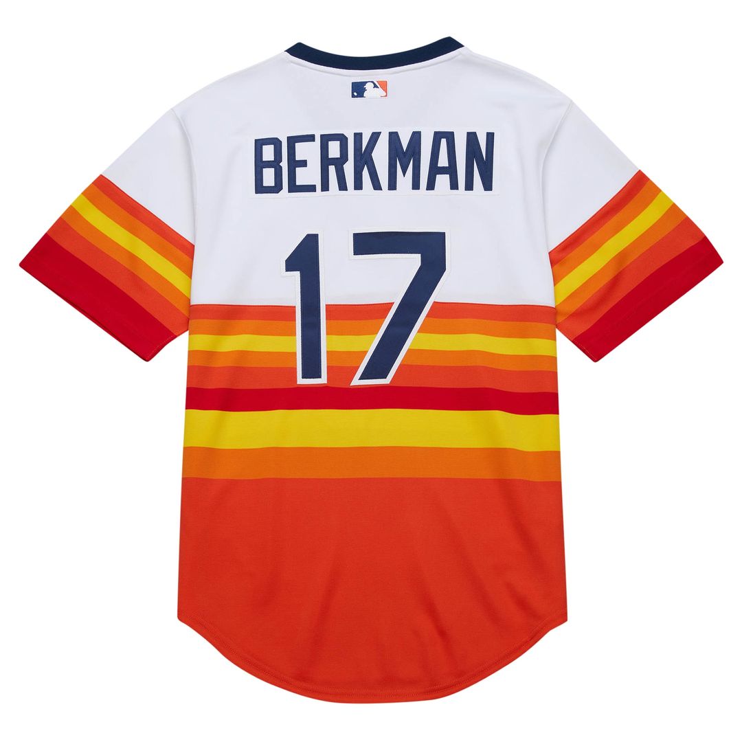 Houston Astros Lance Berkman Mitchell & Ness 2004 Cooperstown Authentic Throwback Jersey - White Team Jersey Sports Fan Apparel