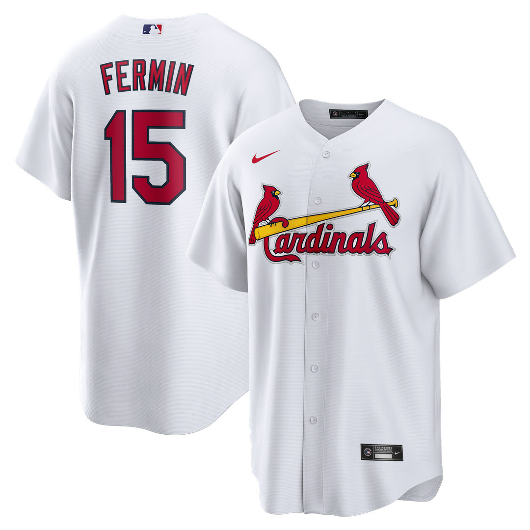 St. Louis Cardinals José Fermín Nike Home Replica Jersey - White Team Jersey Sports Fan Apparel