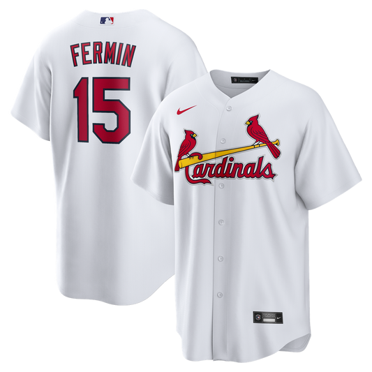 St. Louis Cardinals José Fermín Nike Home Replica Jersey - White Team Jersey Sports Fan Apparel