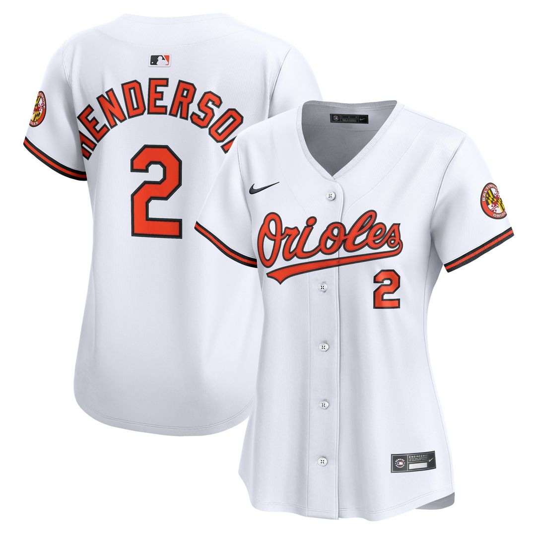 Baltimore Orioles Gunnar Henderson Nike Women's Home Limited Player Jersey - White Team Jersey Sports Fan Apparel