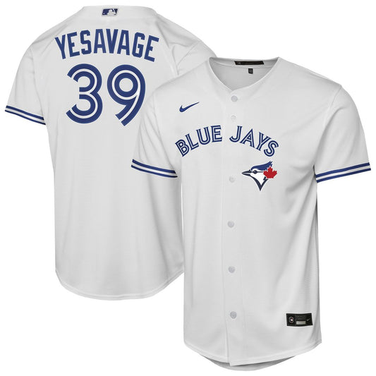 Toronto Blue Jays Trey Yesavage Nike Youth Home Baseline Jersey - White Team Jersey Sports Fan Apparel