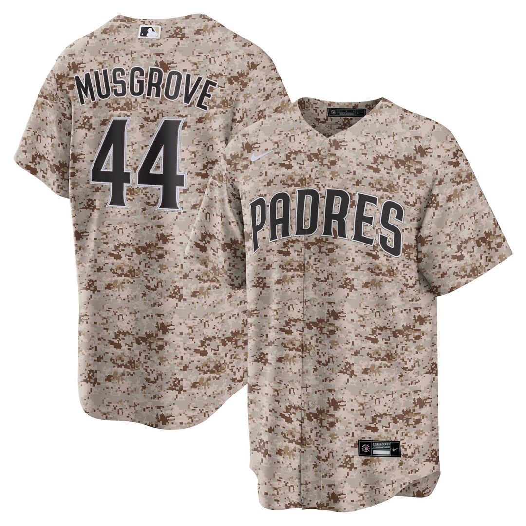 San Diego Padres Joe Musgrove Nike USMC Alternate Replica Player Jersey - Camo Team Jersey Sports Fan Apparel
